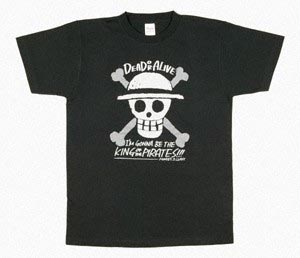 ワンピース　手描き風 ルフィ 海賊旗 Tシャツ